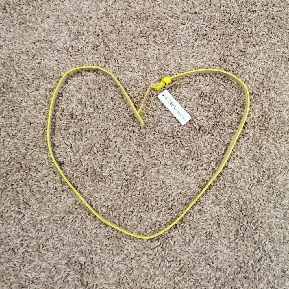NWT Bcbgeneration neon yellow thin belt - Picture 3 of 7
